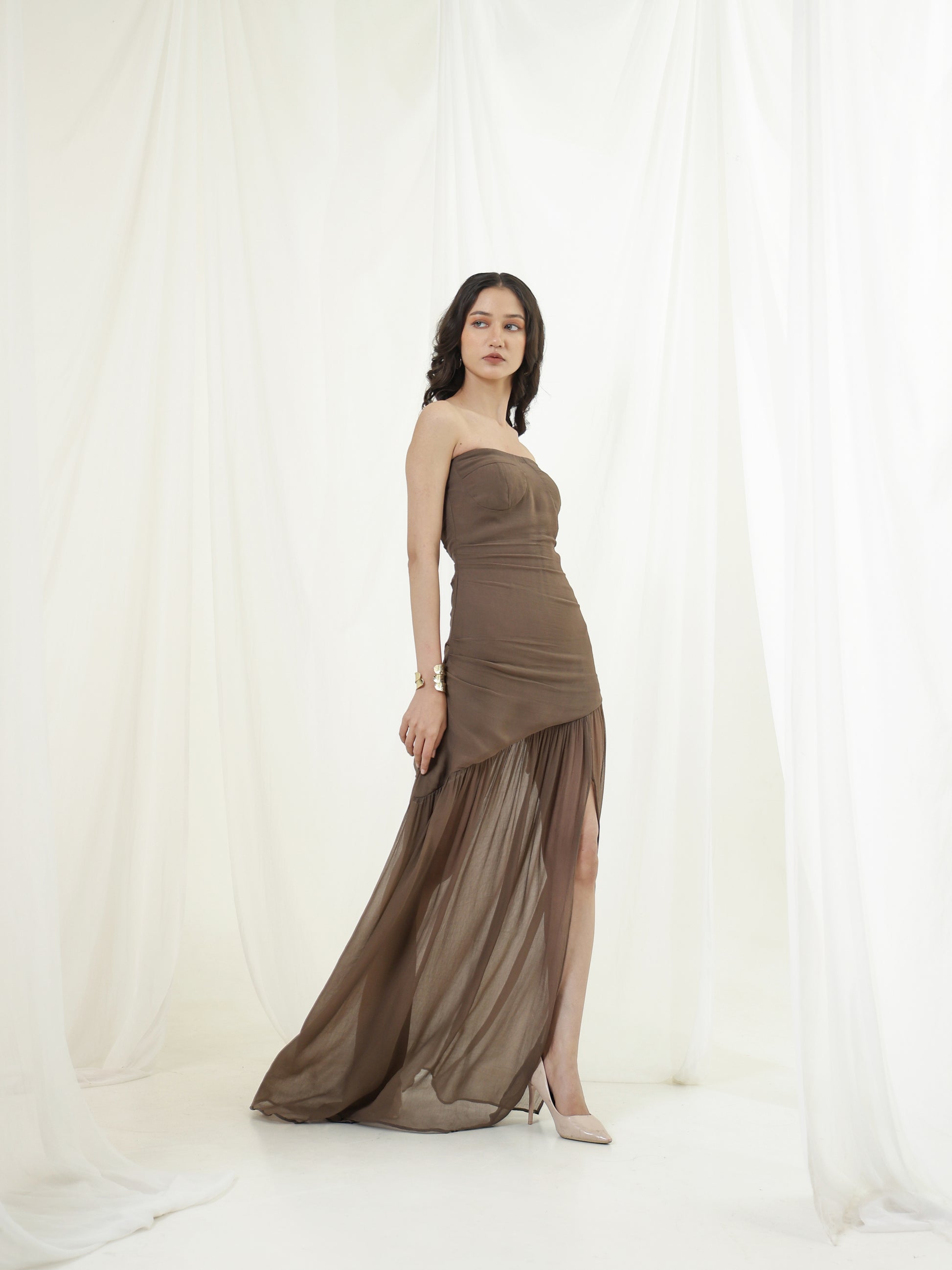 Tera vee Corset Sheer Dress