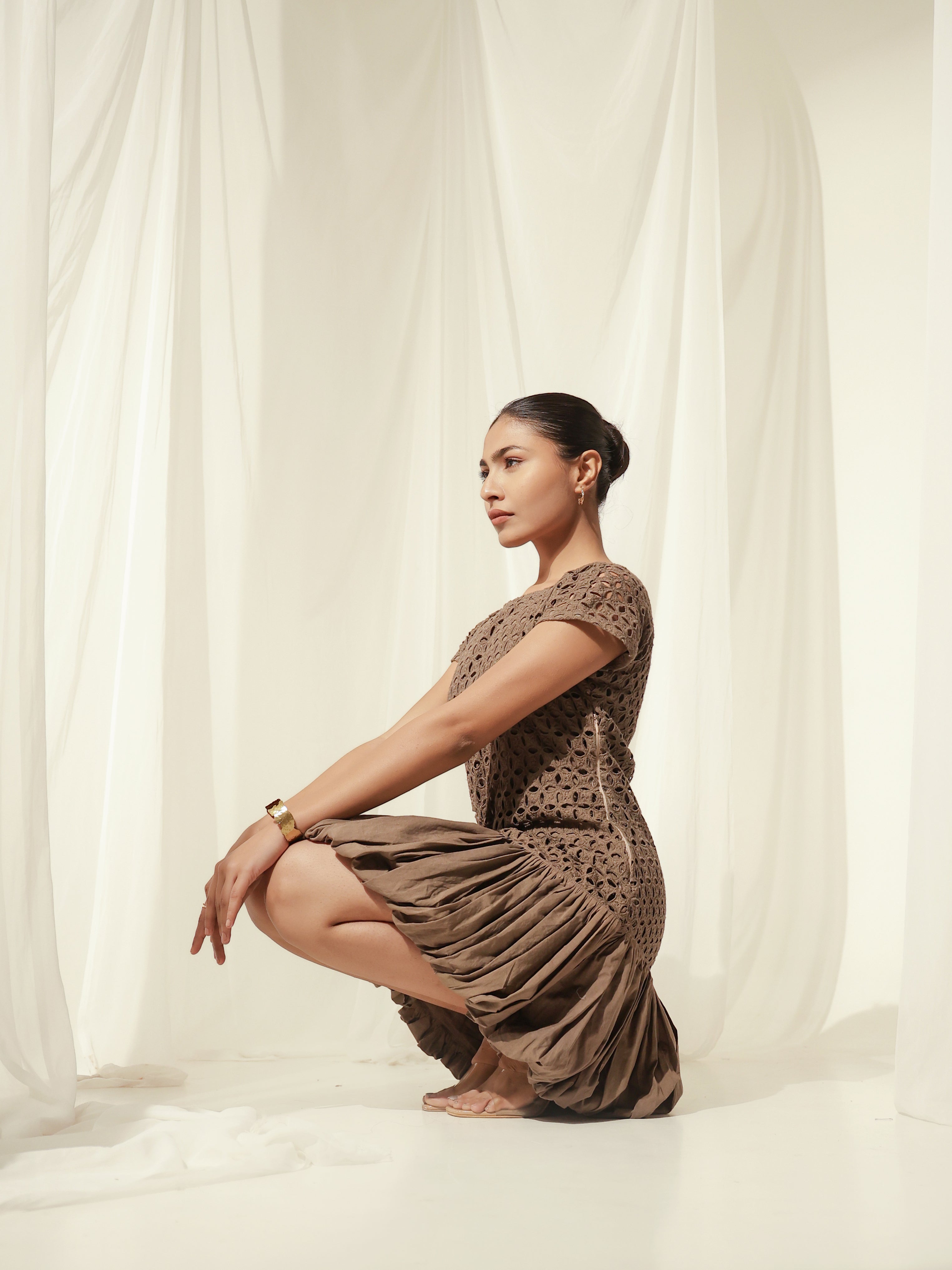 Cocoa Veil Dress