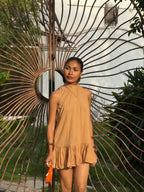 Golden Dune Whisper Mini Dress