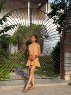 Golden Dune Whisper Mini Dress