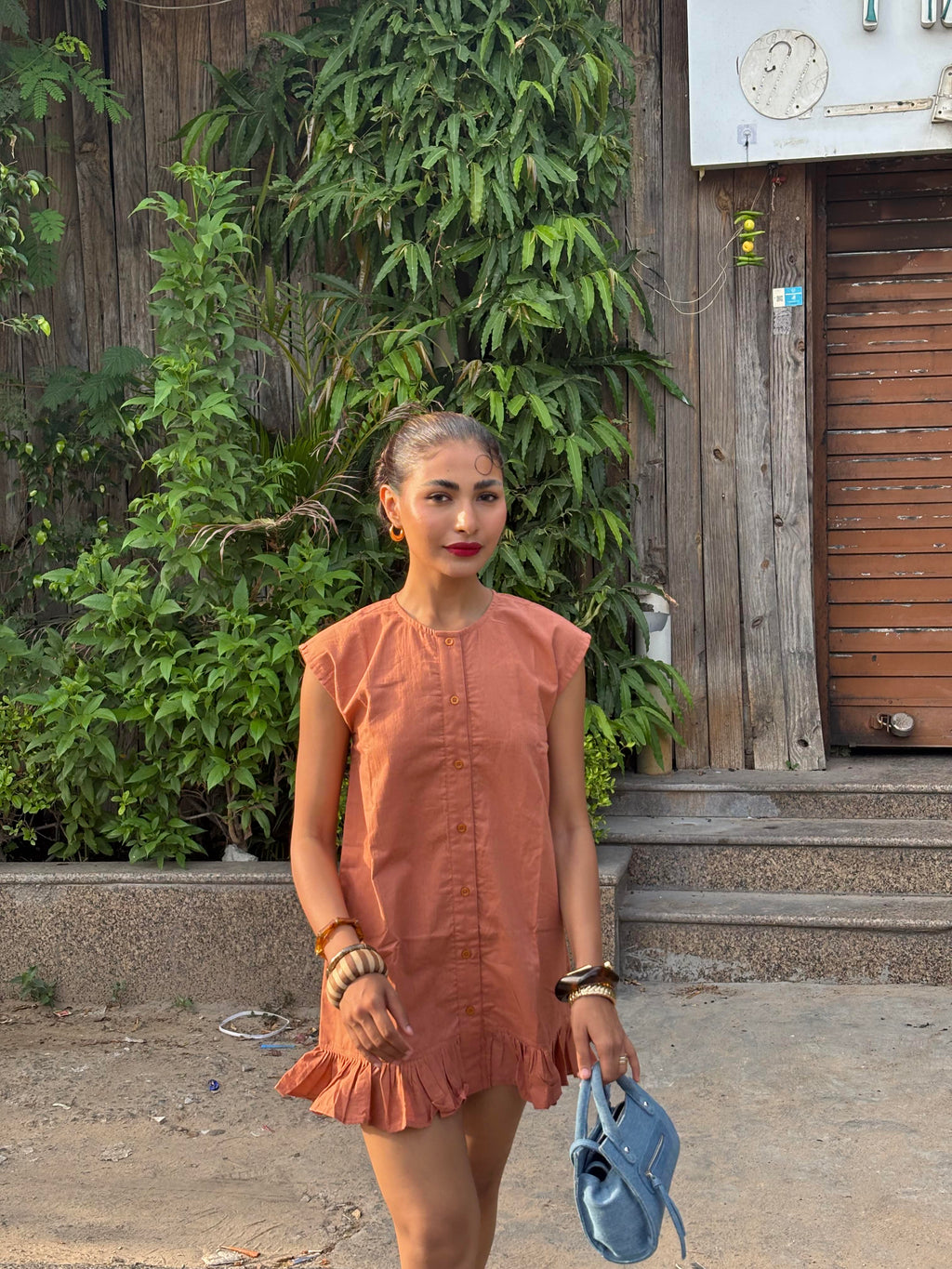 Amber Pleat Shift Dress