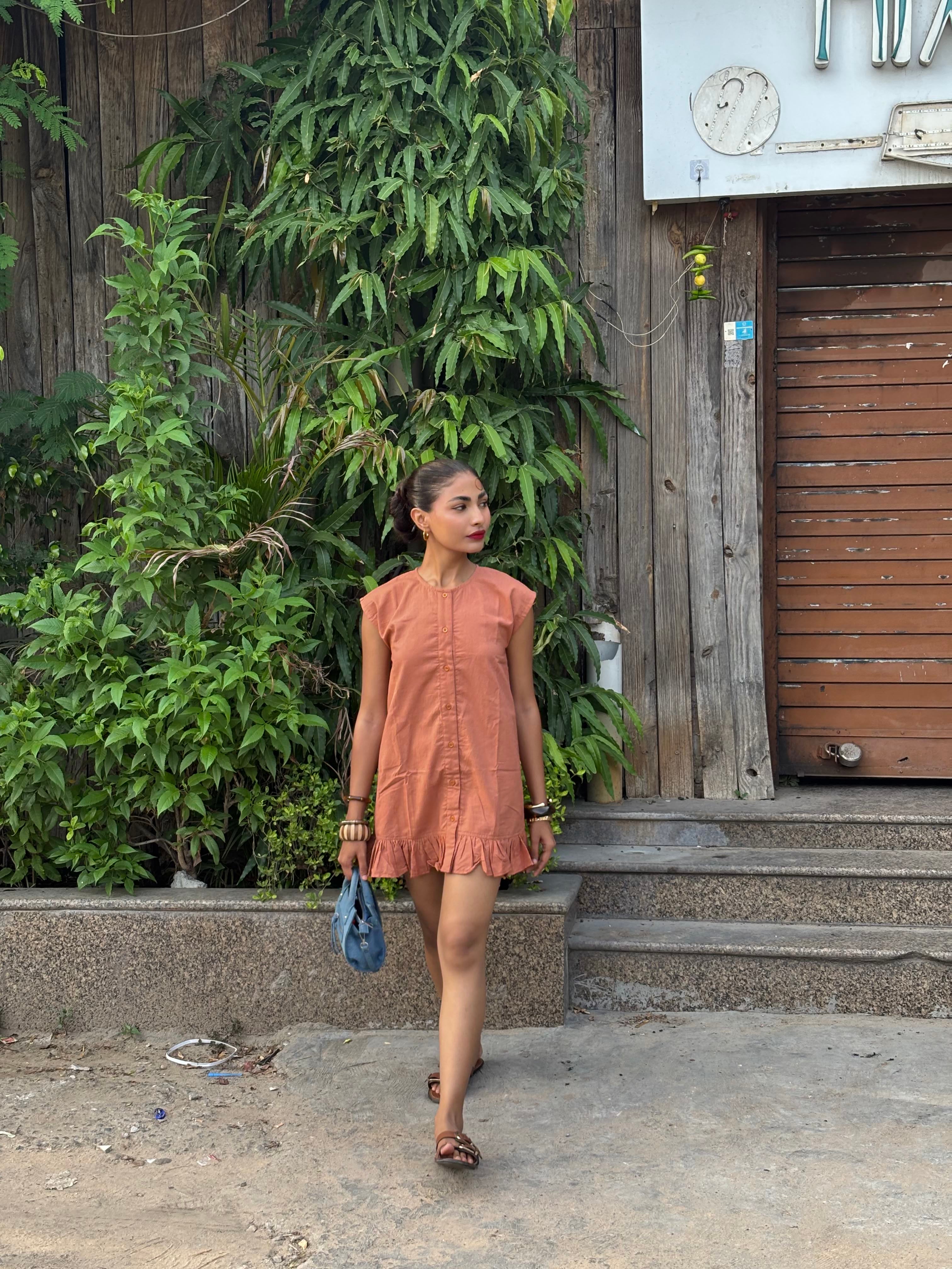 Amber Pleat Shift Dress