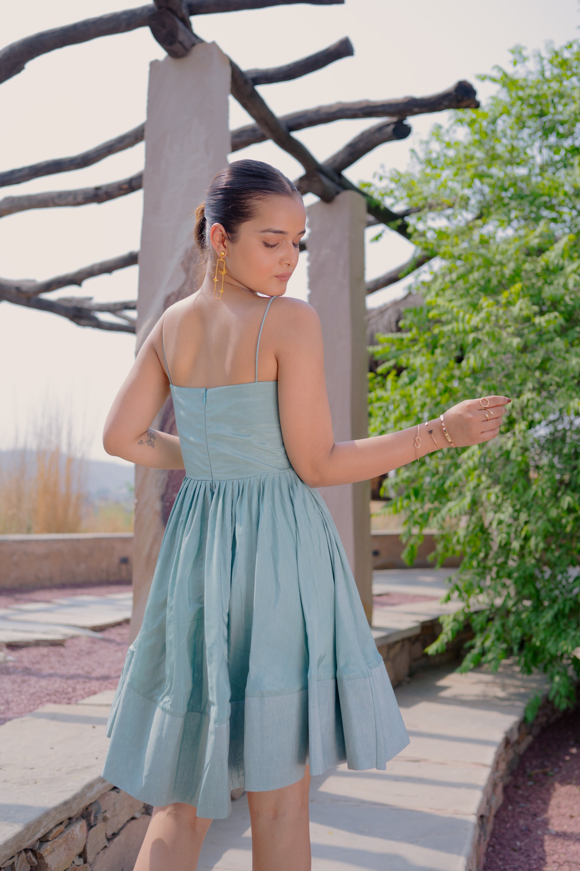 Corsets Middi Flared Dress