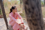Peach Long Shirt Dress