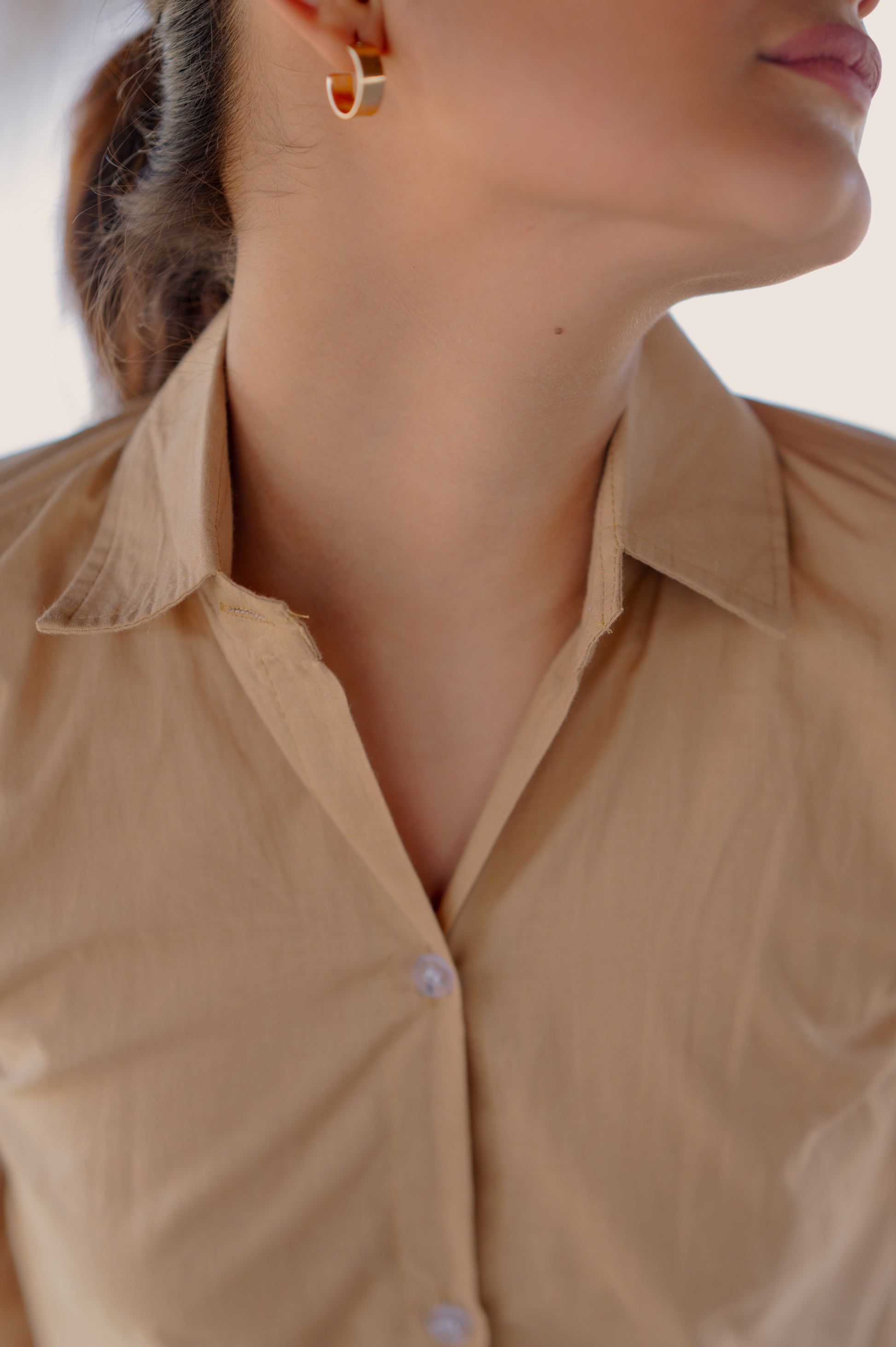 Desert Dusk side slit Shirt Dress